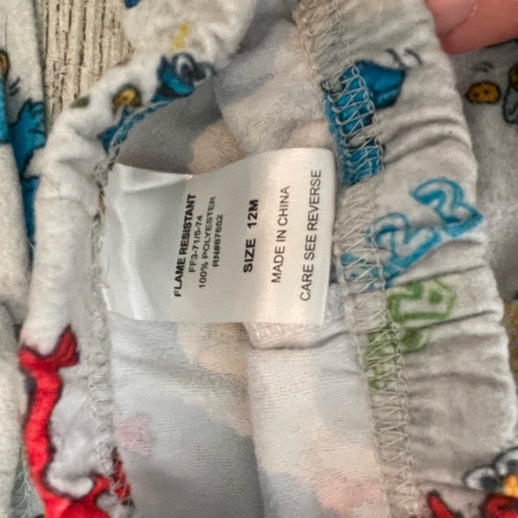 Sesame Street Kids Pajama Set - Light Blue and Multicolor - Picture 3 of 4